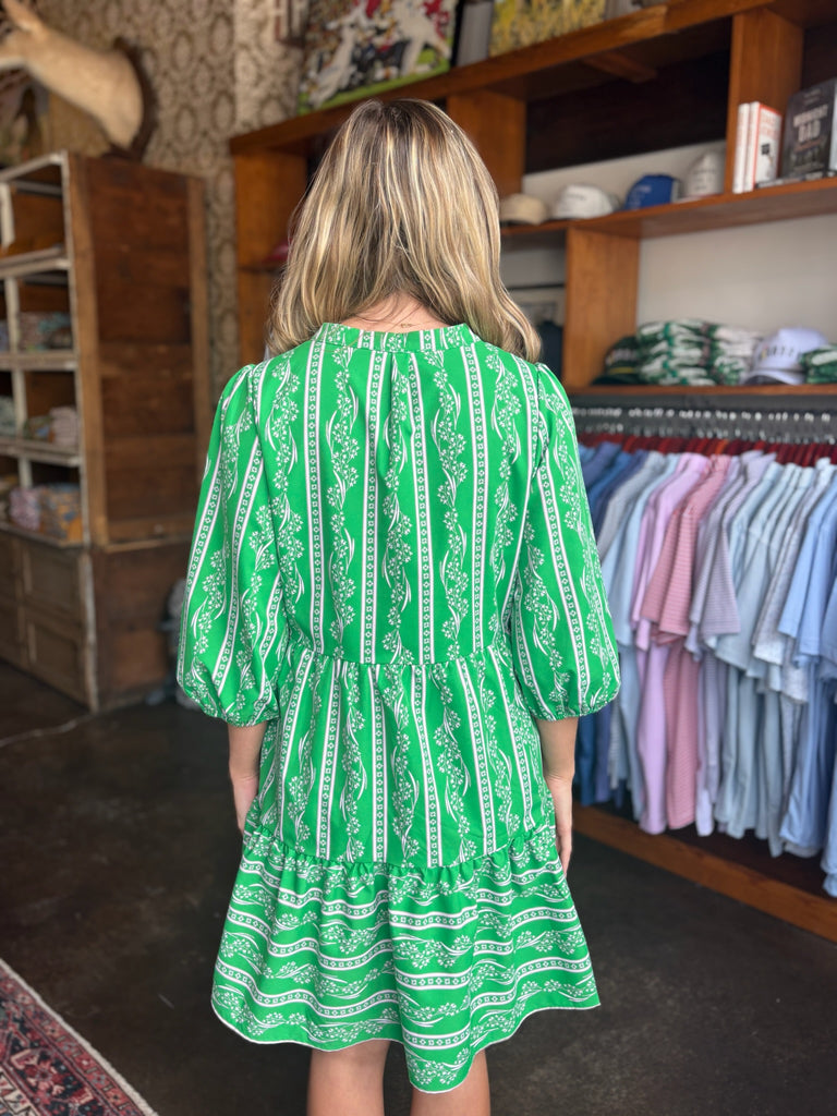 Riley Garden Lace Green Mini Dress