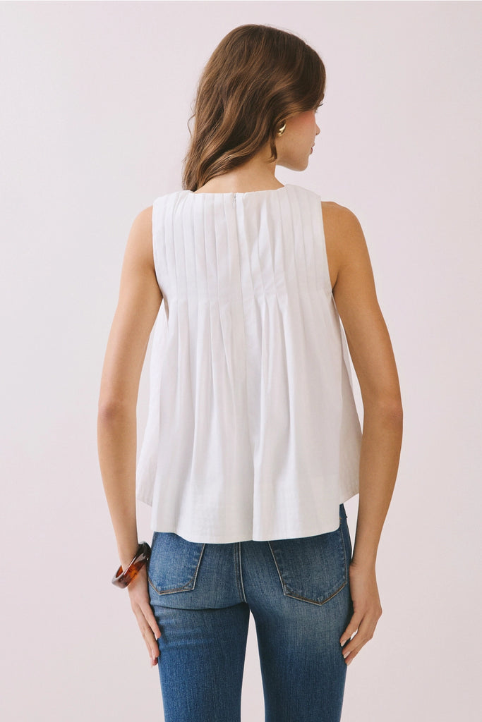 Pleated High Low Top