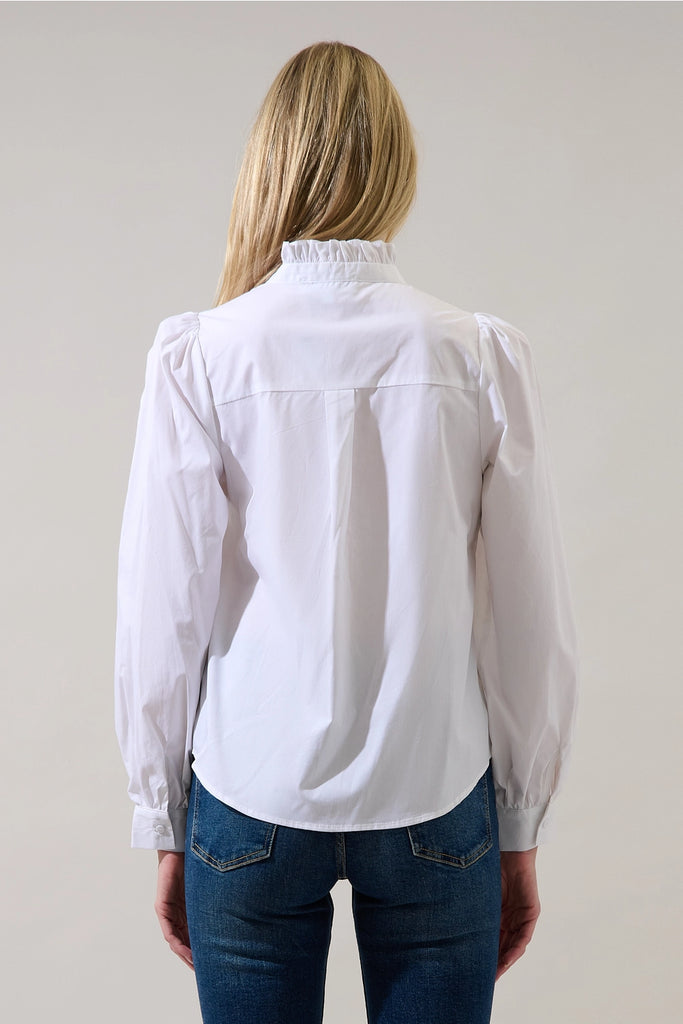 FINAL SALE - Doris Button Down Shirt White