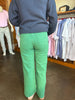FINAL SALE - Green Patch Pocket Wide Leg Pant