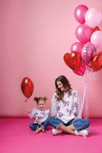 Bow Sequin Sweatshirt