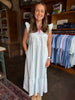 Riley Flutter Pin Stripe Blue Dress