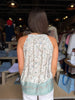 Sage Paisley V-Neck Tank