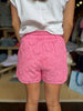 Pink Carnation Pintuck Scallop Shorts