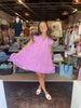 Pink Gingham Check Babydoll Mini Dress
