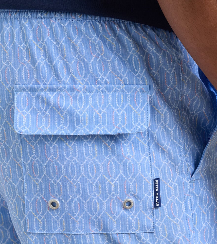 Nautical Ropes Swim Trunk Bluebird