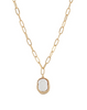 Pearl Pendant Clip Chain Necklace