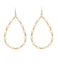 Pearl Station Teardrop Earrings